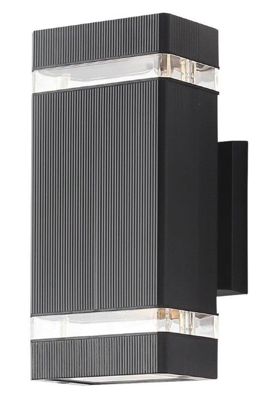 Aplique Exterior Estriado Negro - 00484W-BK