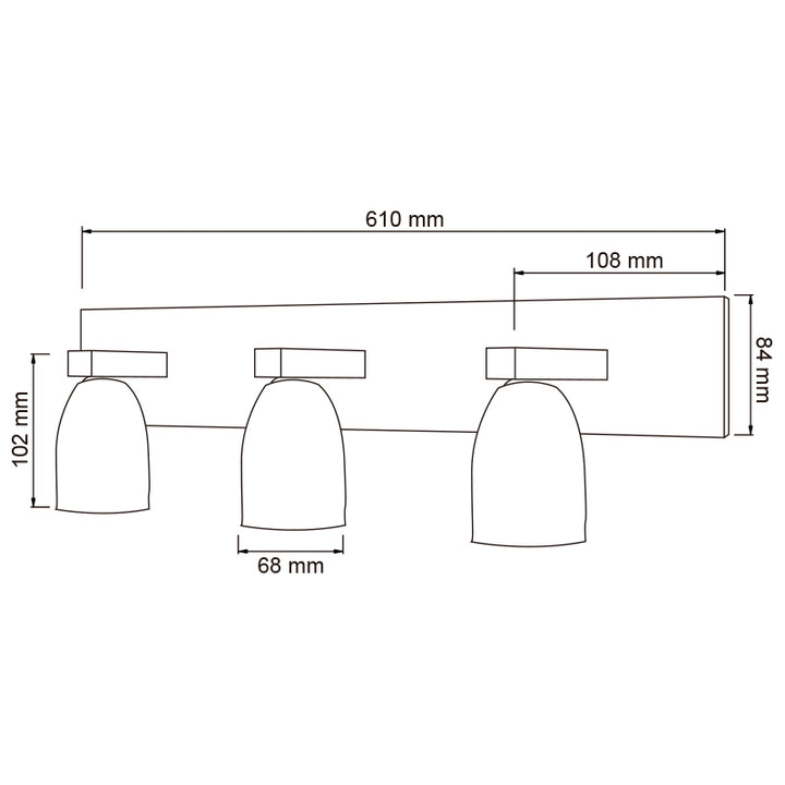 Arbotante Deco. 60W 100-240V Satin