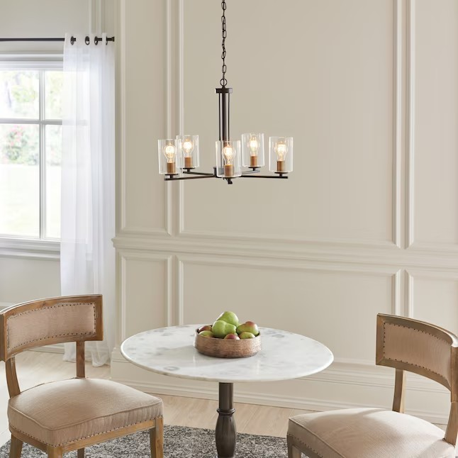 Lampara Colgante Kichler Fontella 5 Candelabro De 5 Luces Bronce