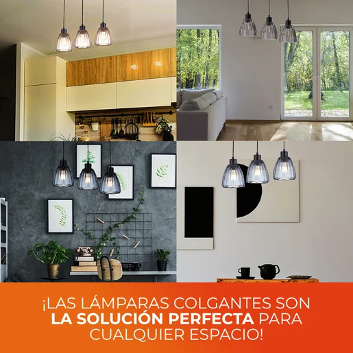Lámpara Colgante De Cristal Celeste Ii Tecnolite