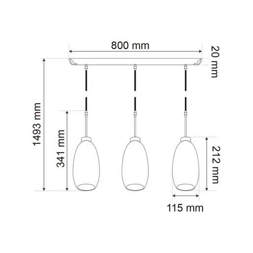 Lámpara Colgante De Cristal Maruk Iii Tecnolite