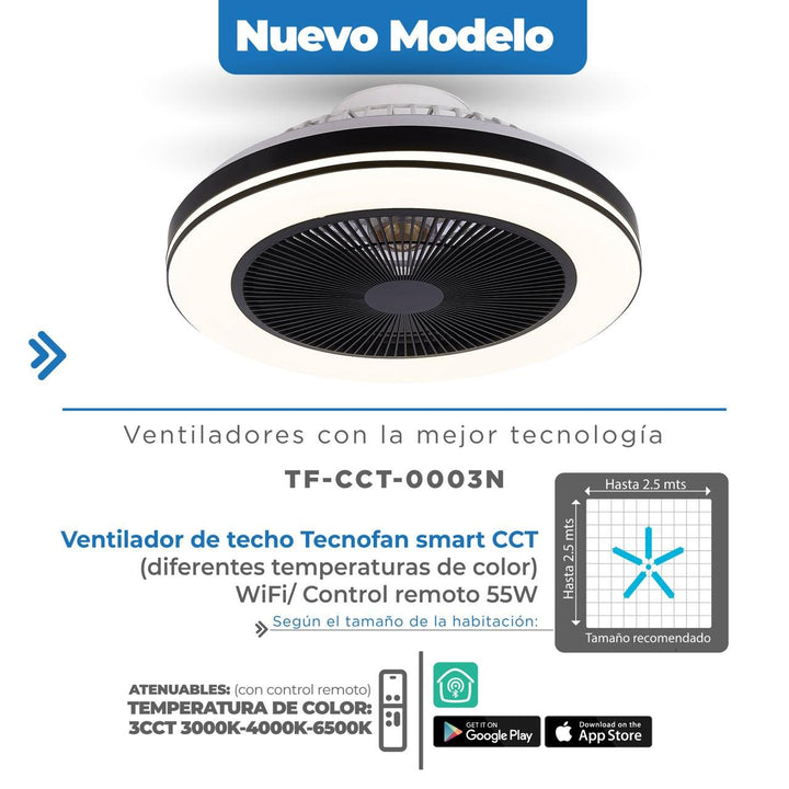 Ventilador De Techo Tecnofan Smart Cct