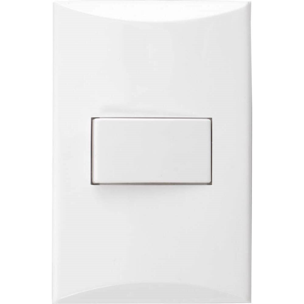 Placa Interruptor 3 Vias Blanca Eagle 13A 125V Linea Plata