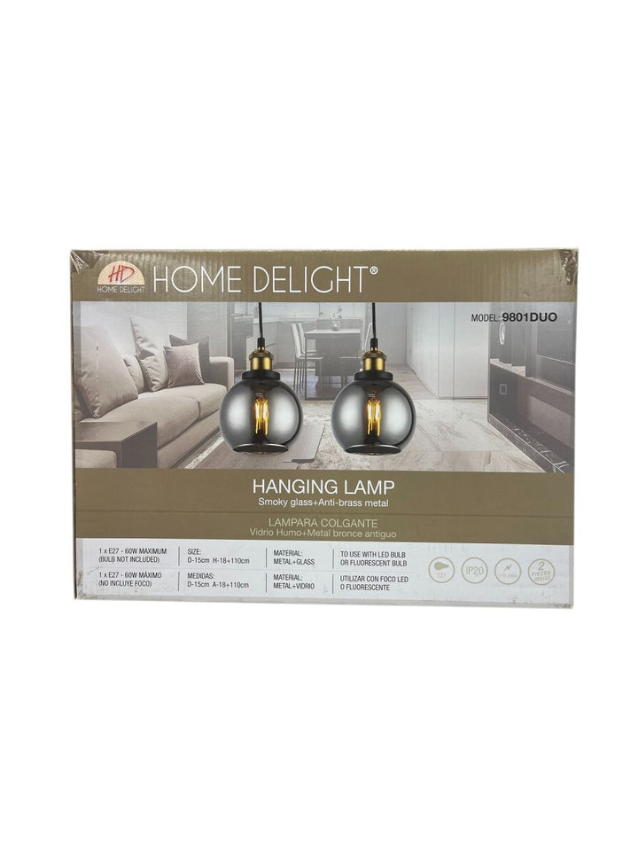Lampara De Techo Decorativa Empaque Duo 1X27-60 110-240 IP20