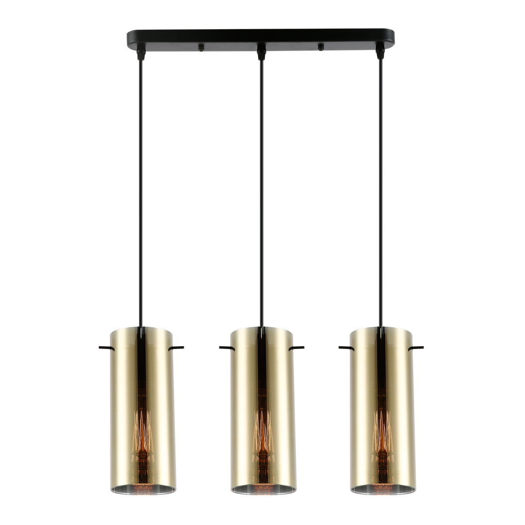 Lampara Colgante 770 Lights Dorado 3*E27 10*25 Cms