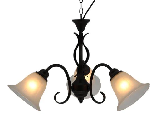 Lámpara Colgante Metalica Cafe 3 Copas Convertible Home Delight