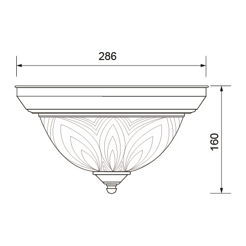 Lampara Techo 2X100W Antique
