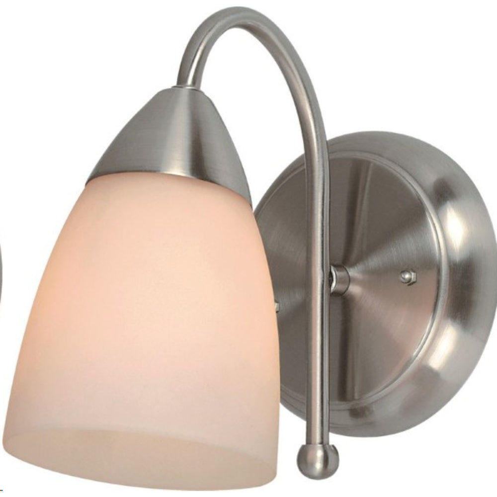 Lamp.pared 1XE27-40W No Incluido 110-240V 50-60HZ Vidrio Murano Acabado Satin Nickel