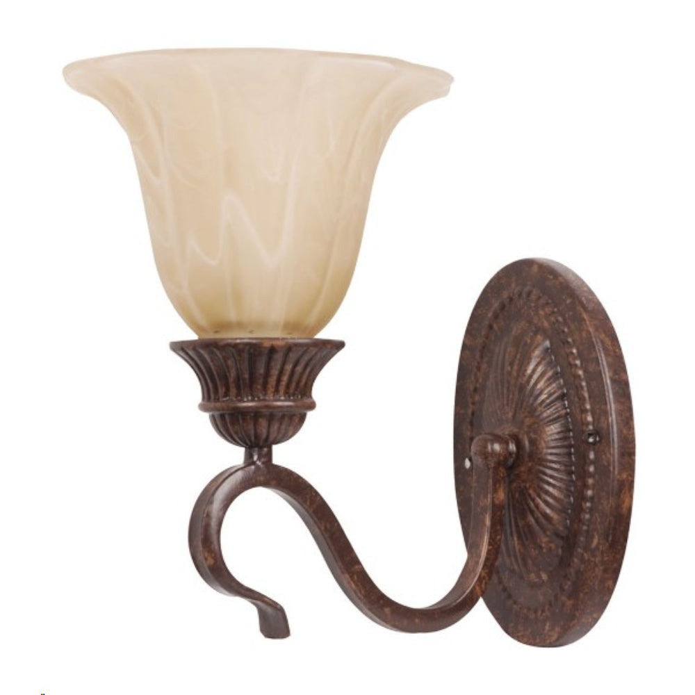Lamp.pared 1XE27-60W No Incluido 110-240V Pantalla Vidrio Amarillo Marble