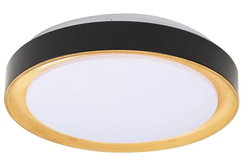 Lampara De Techo LED 18W Negro+madera VOLT:240V/50-60HZ Cct: 3000K-4000K-6000K