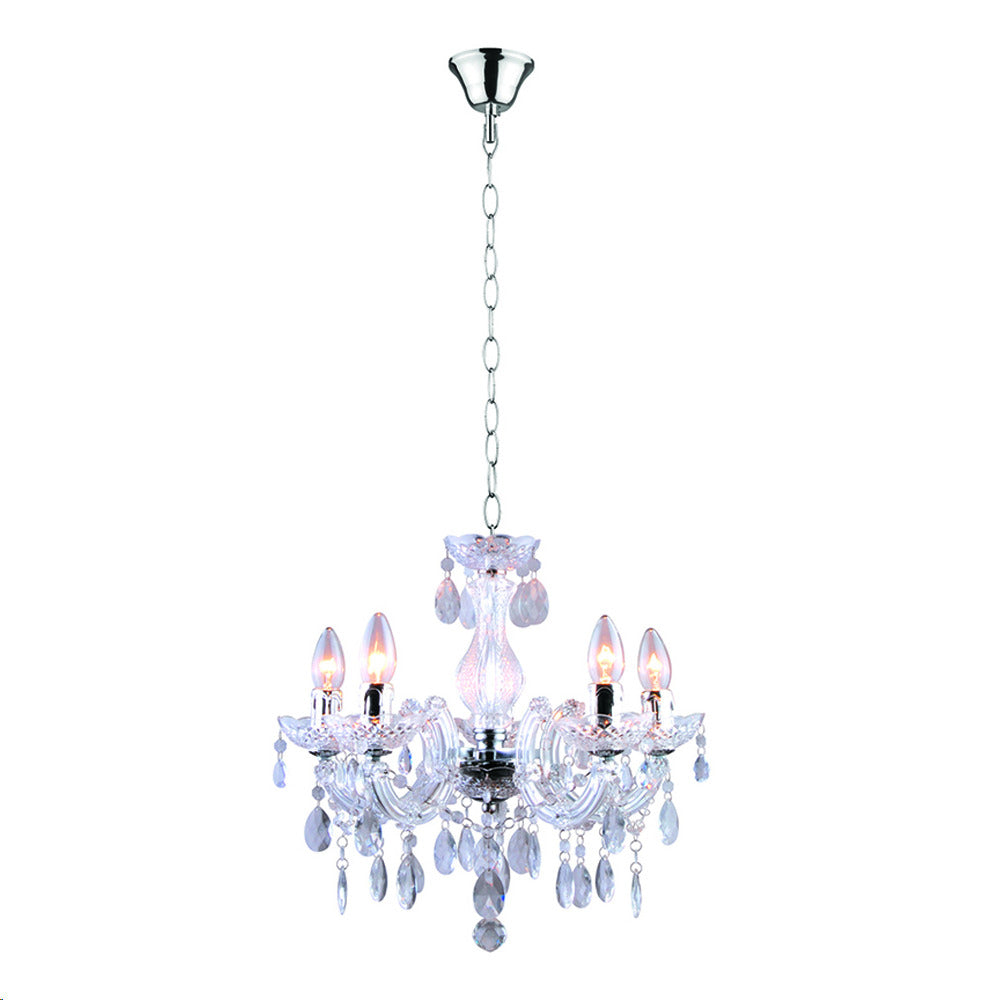 Lamp.techo Colgante 4XE12-40W No Incluido 110-240/50-60HZ Acabado Chrome Plating