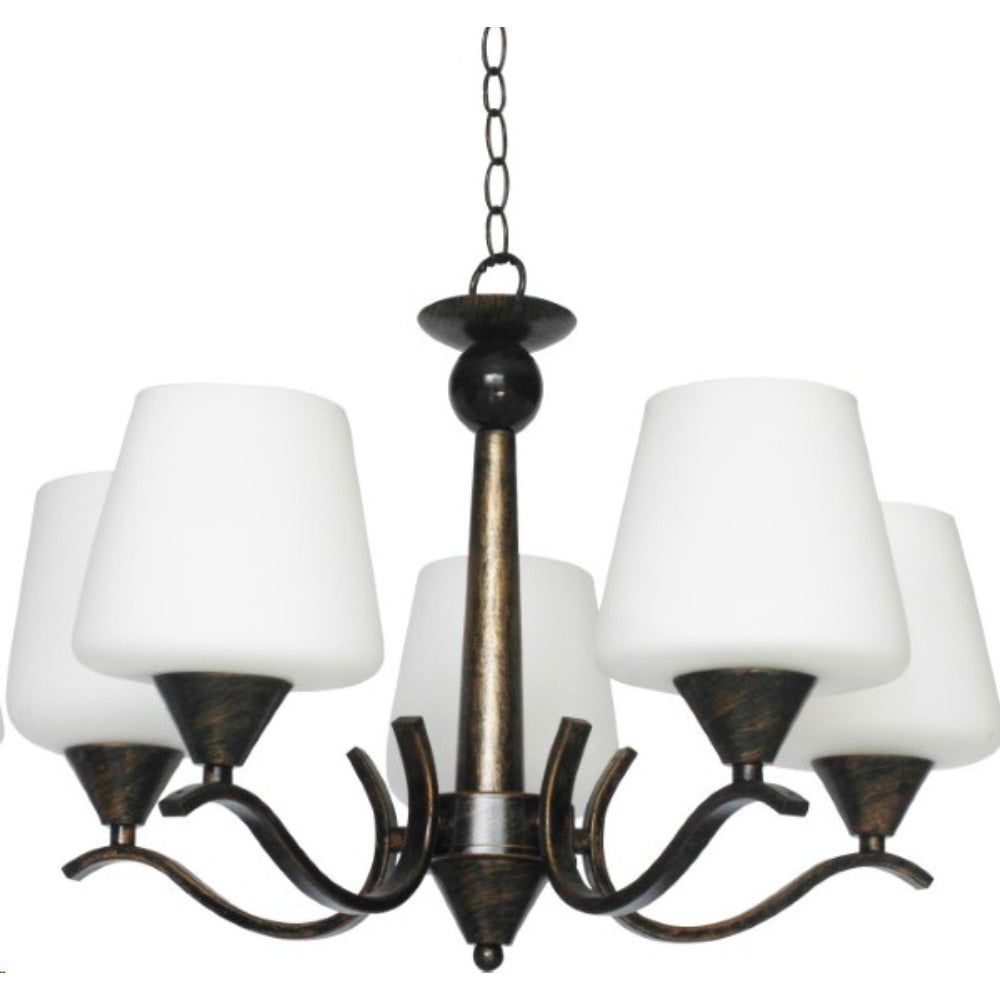 Lamp.techo 5XE27-60W No Incluido 110-240V 50-60HZ Vidrio Opal