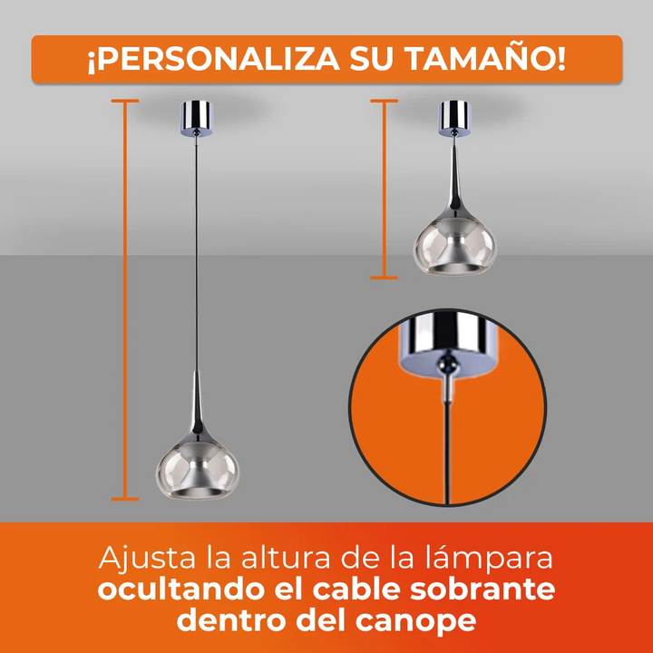 Lámpara Colgante De Cristal Aurora Ii Tecnolite