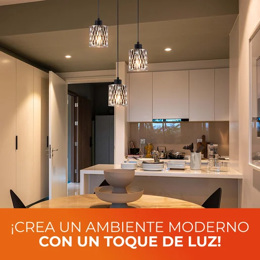 Lámpara Colgante De Cristal Aurora Ii Tecnolite