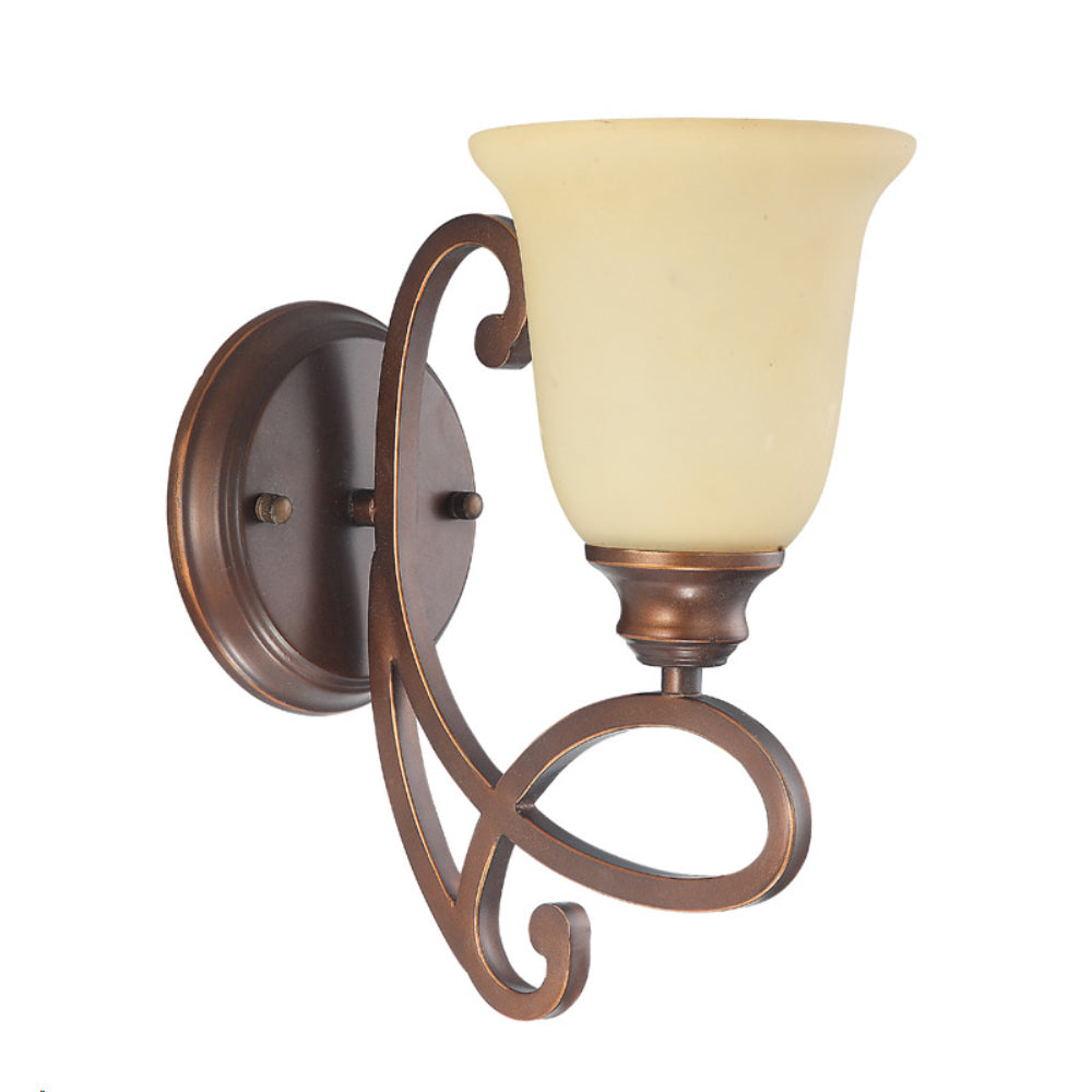 Lamp.pared 1XE27-60W No Incluido 110-240V Acabado Bronce Material Iron+vidrio