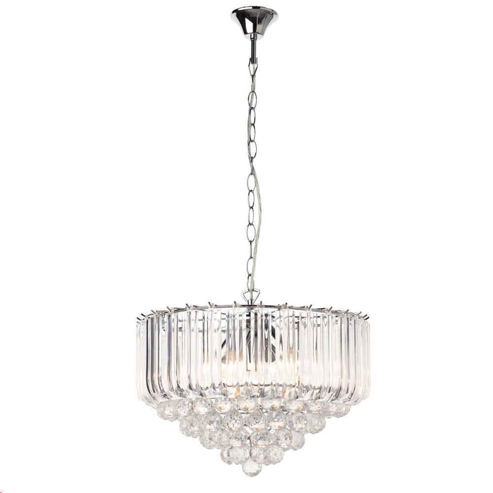 Lamp.techo Colgante 5XE12-40W No Incluido 110-240V 50-60HZ Acabado Clear/plastic