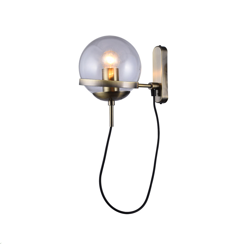 Lamp.pared 1XE27-40W No Incluido 110-240V 50-60HZ Pantalla Vidrio Claro