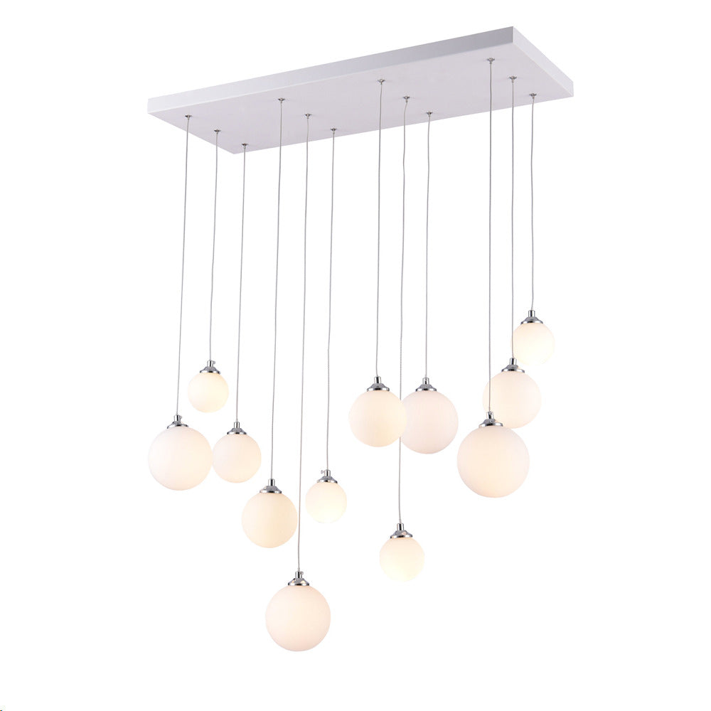 Lamp.techo Colgante 12XG9-3W No Incluido 110-240V 50-60HZ Acabado Blanco Matte