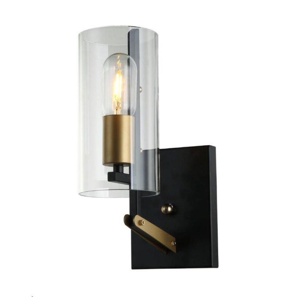 Lamp.pared 1XE27-60W No Incluido 110-240V Acabado Negro Mate