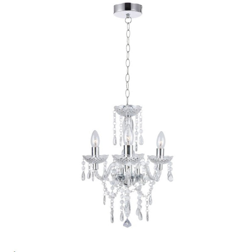 Lamp.techo Colgante 3XE12-30W No Incluido 110-240V Acabado Claro