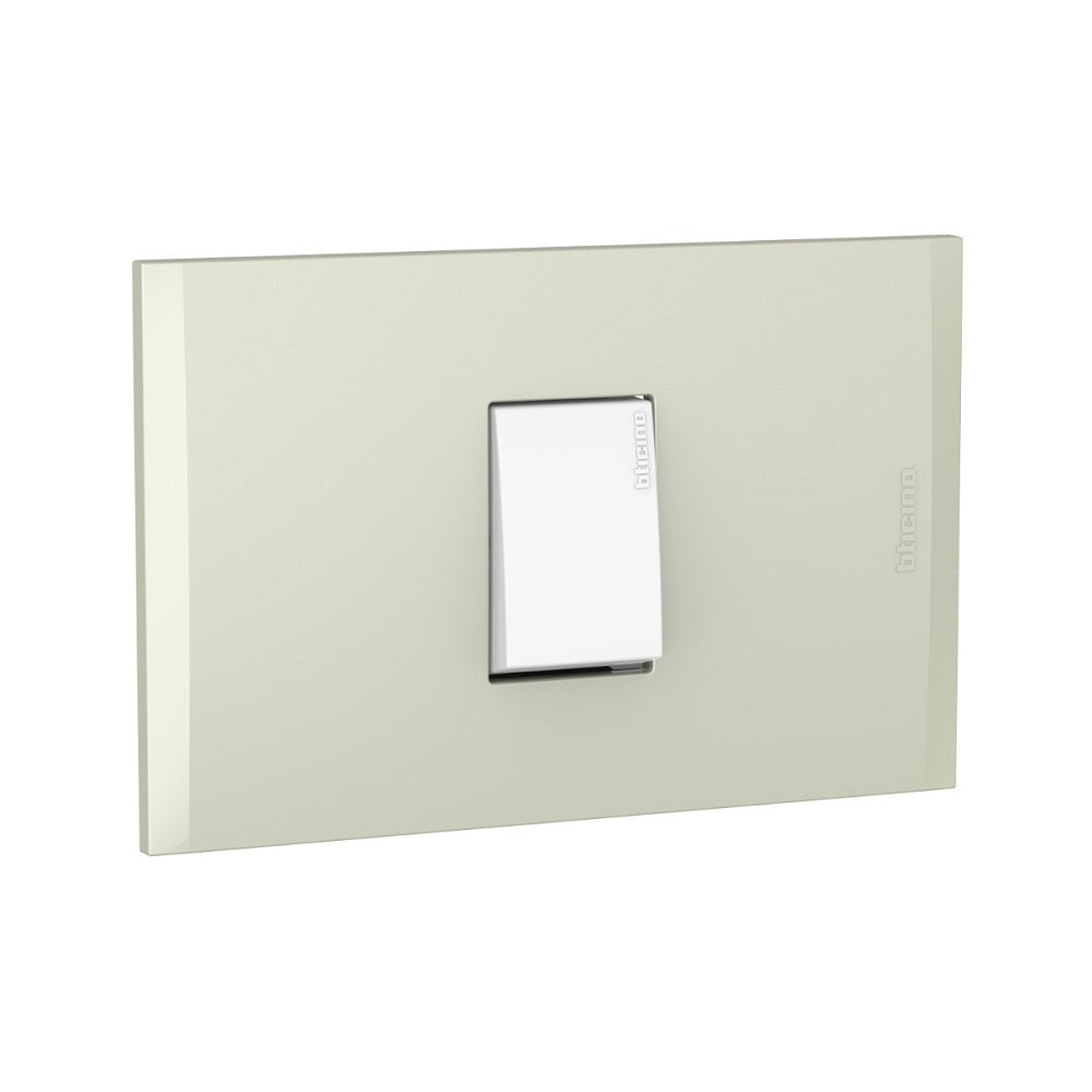 Placa Switch Sencillo 3 Vias 15A Nobile Champagne Bticino