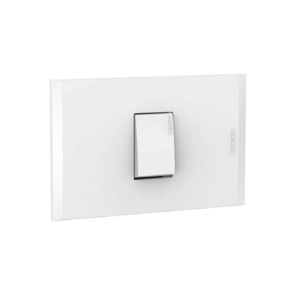 Placa Switch Sencillo 3 Vias 15A Nobile Marfil Bticino