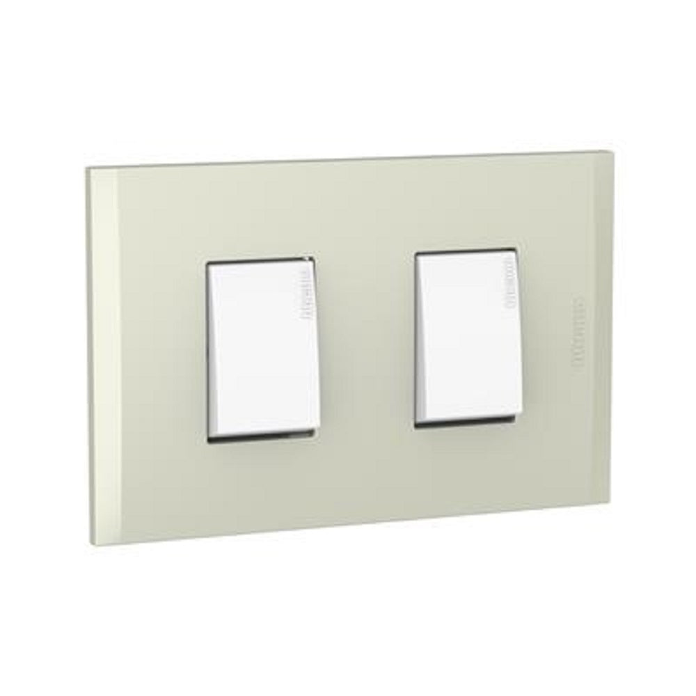 Placa Switch Doble 15A Nobile Champagne Bticino