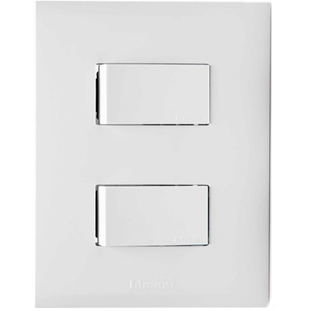 Placa Switch Doble 15A Nobile Blanco Bticino