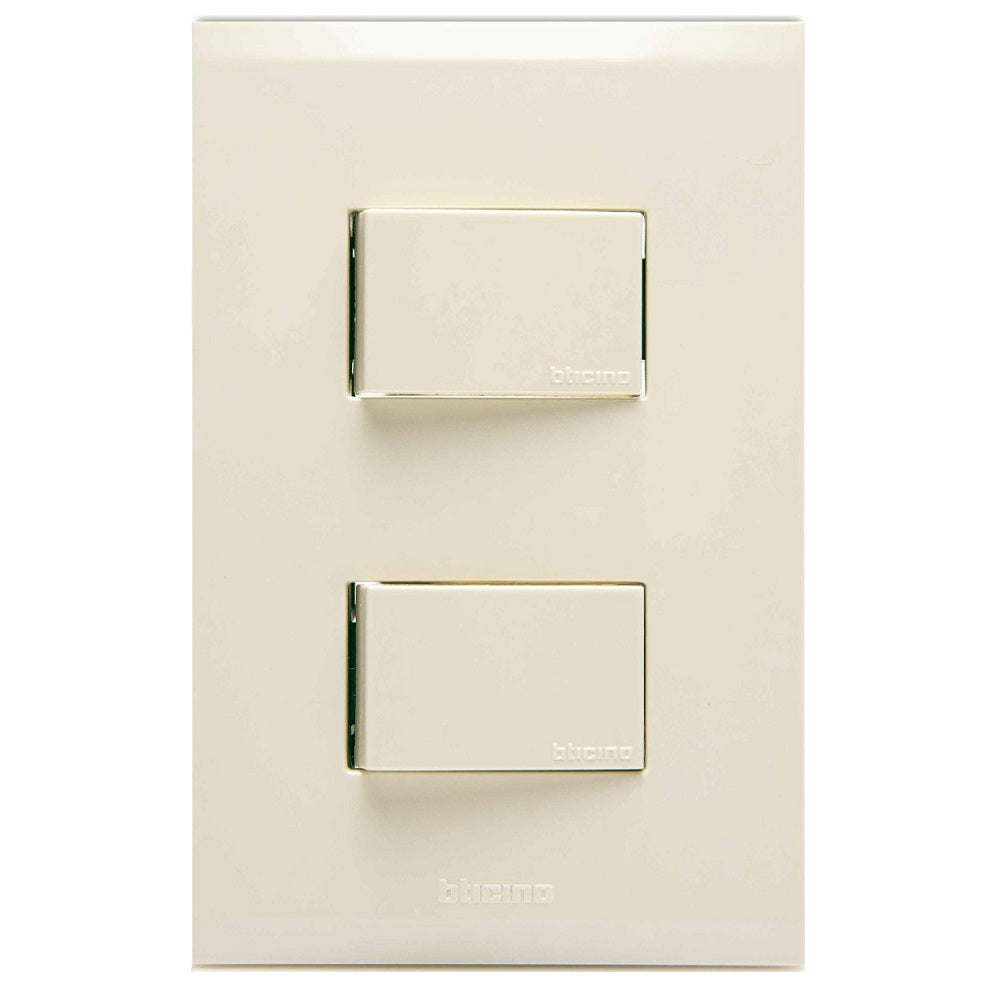 Placa Switch Doble 15A Nobile Marfil Bticino