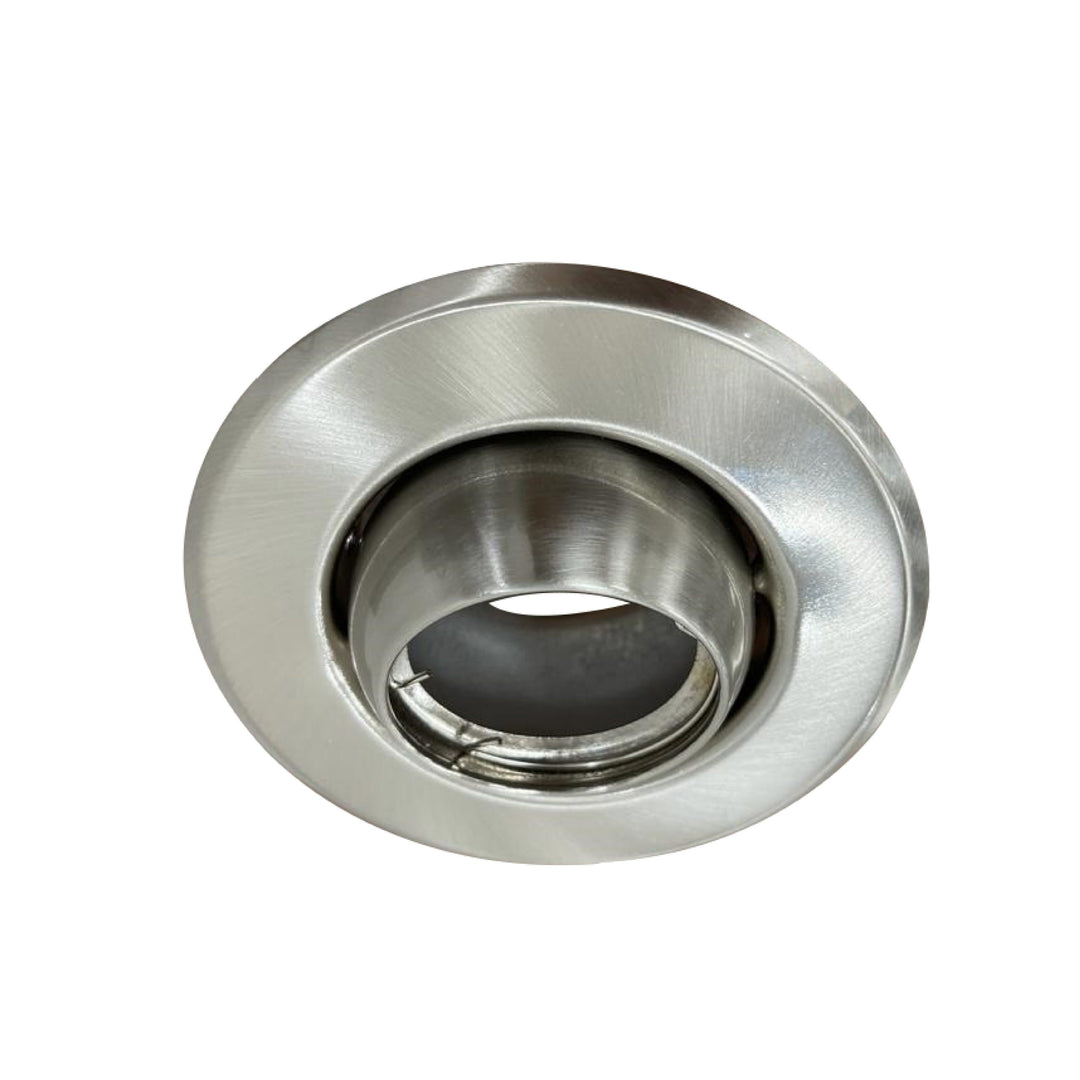 Base Para Ojo De Buey MR16 Dirigible P/ Caja Octagonal Plateada