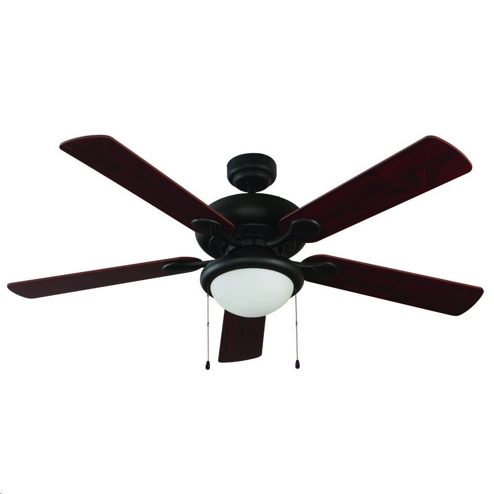 Abanico De Techo Decorativo 52" 5 Aspas Plywood 1XE27 No Incluido 120V/60HZ Acabado Orb