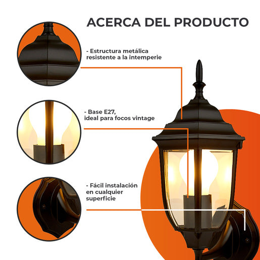 Farol De Pared 100W