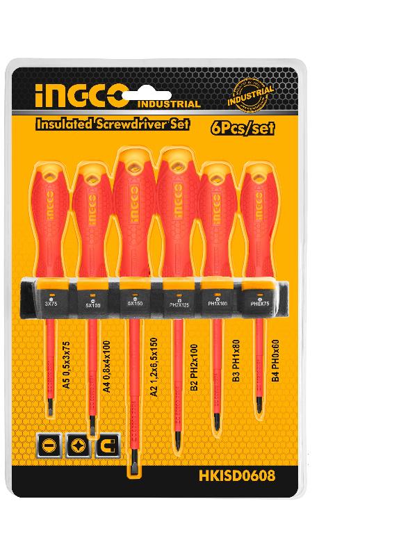 Juego De Desarmadores Ingco Para Electricista 6PZS