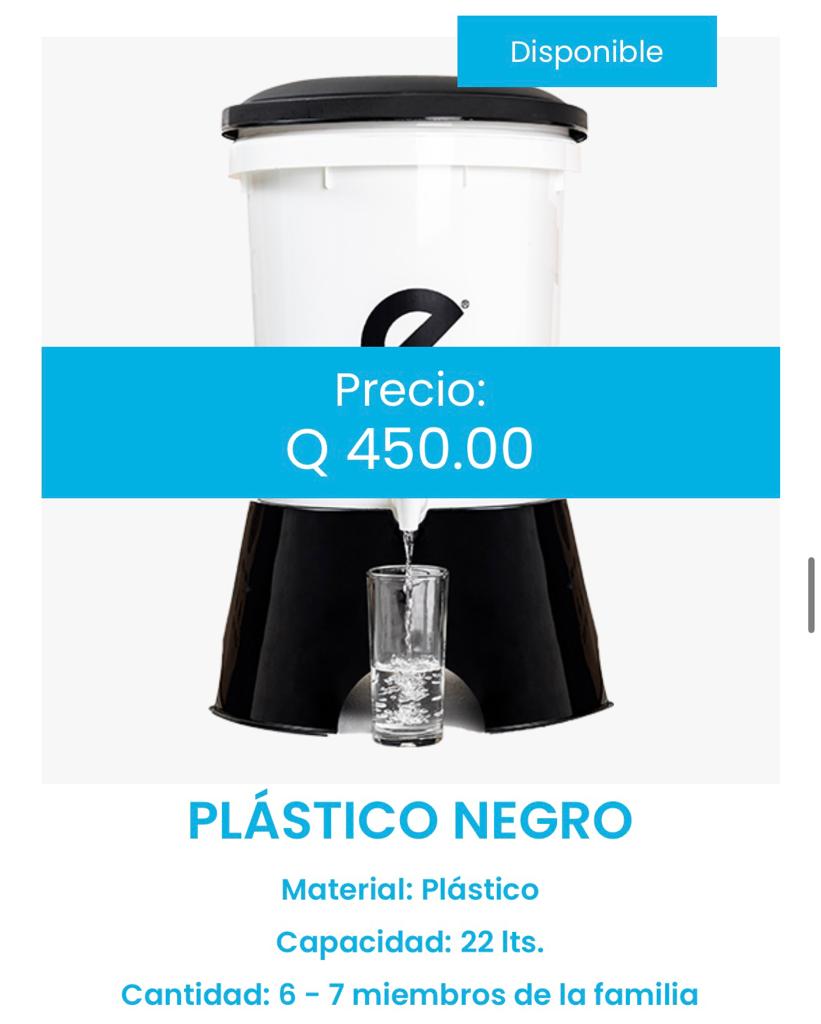 Ecofiltro Plastico Negro