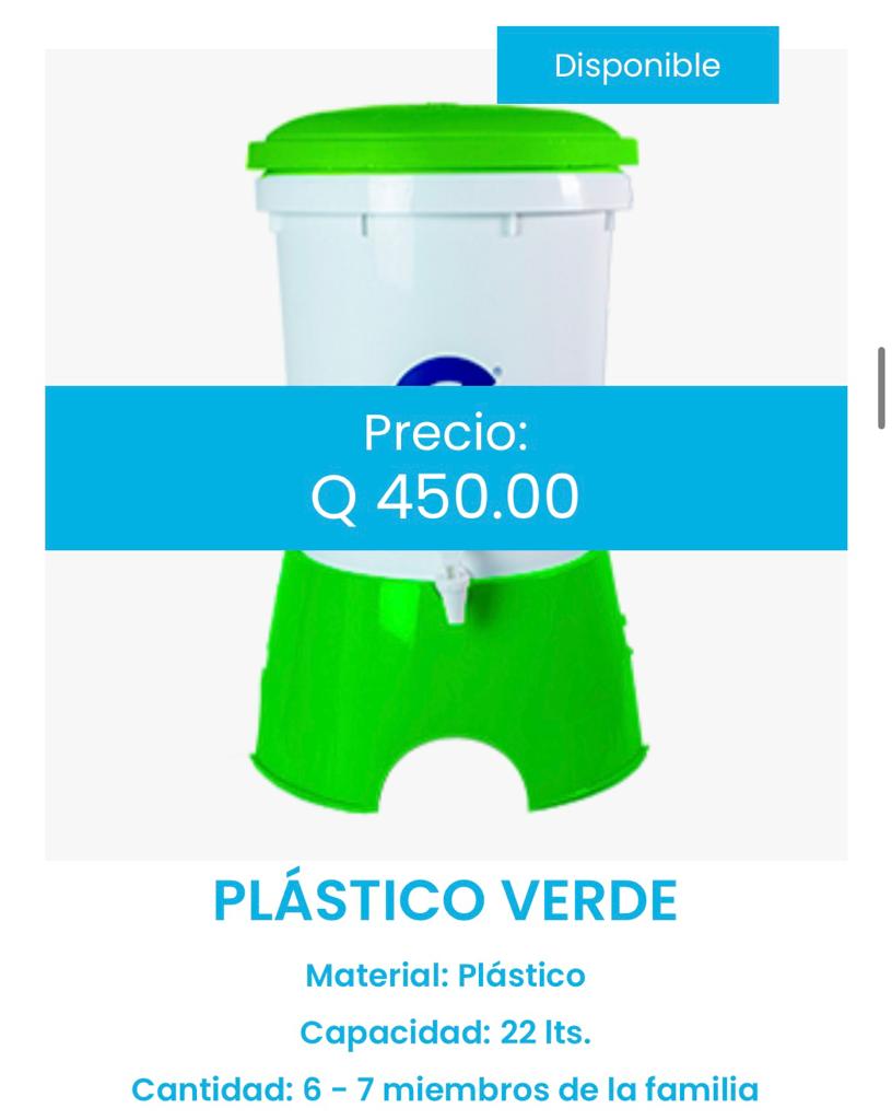 Ecofiltro Plastico Verde