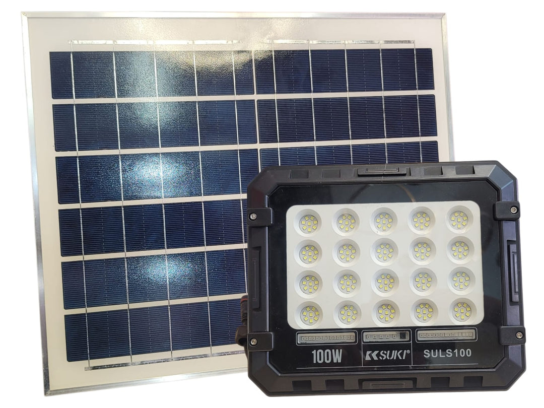 Reflector De 100W Con Panel Solar Suki
