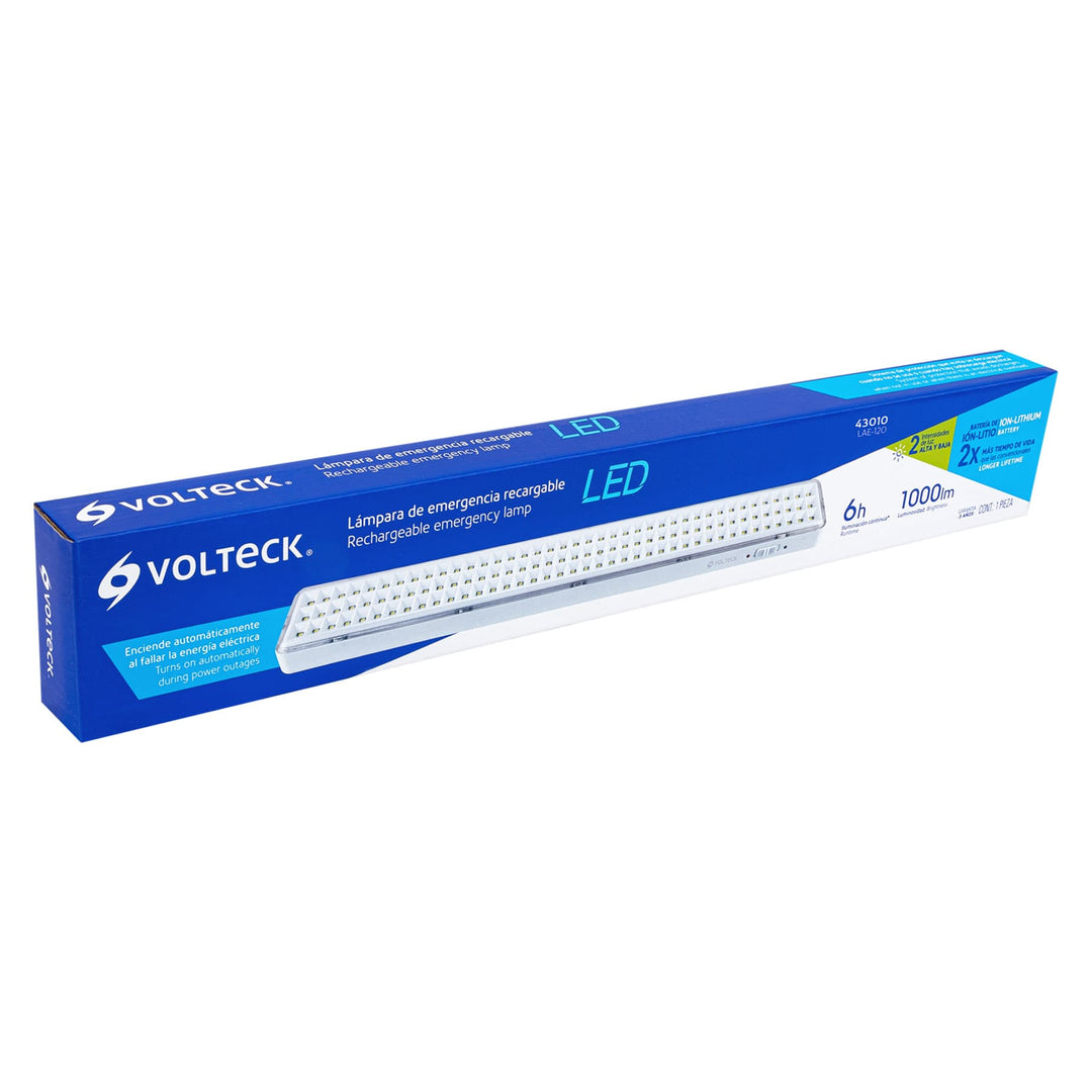 Lampara De Emergencia De 1000LM Recargable VOLTECK