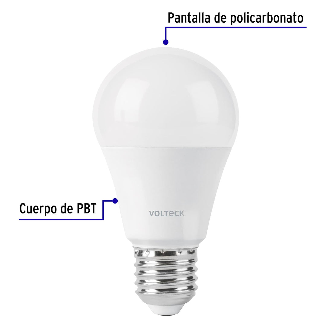 Bombilla LED Tipo Bulbo A19 9 W Con Sensor De Movimiento