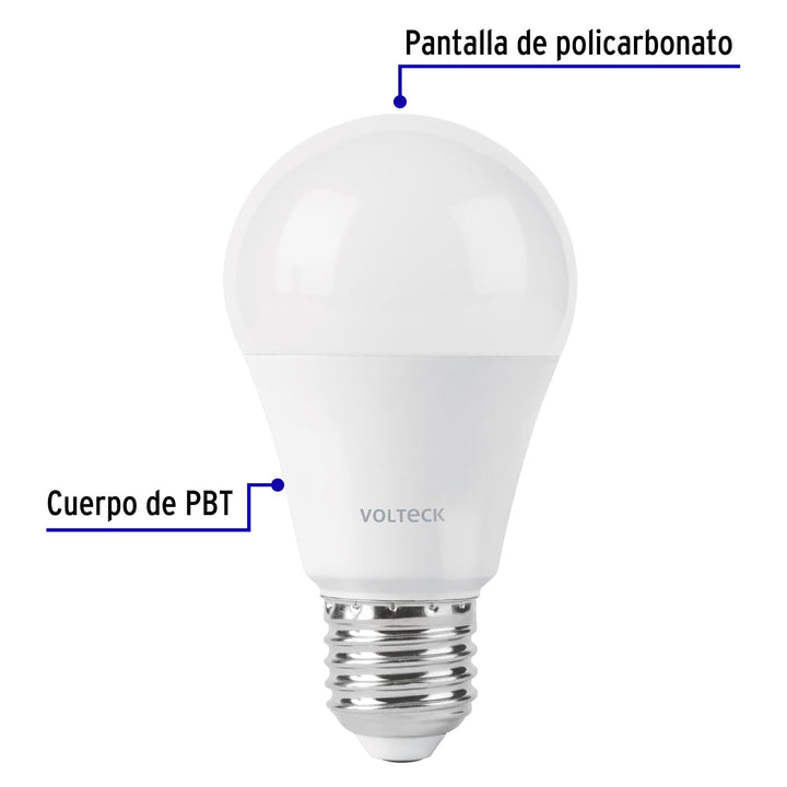 Bombilla LED Tipo Bulbo A19 9 W Con Sensor De Movimiento
