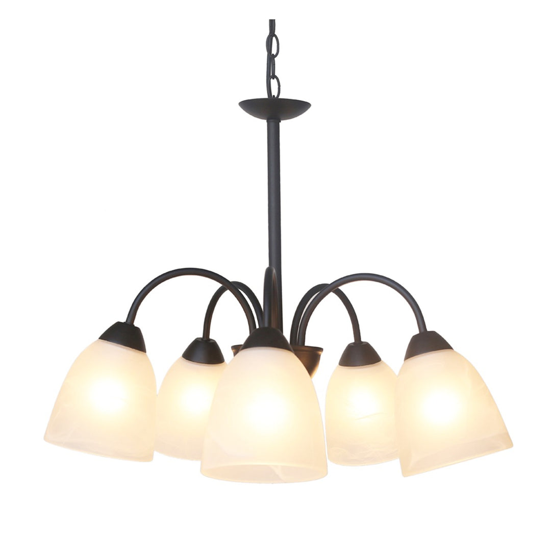 Lampara Colgante Metalica De 5 Copas Home Delight