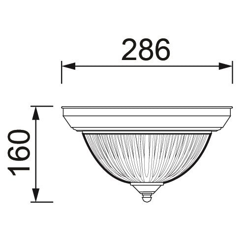 Lampara Para Techo 2X60W Plata