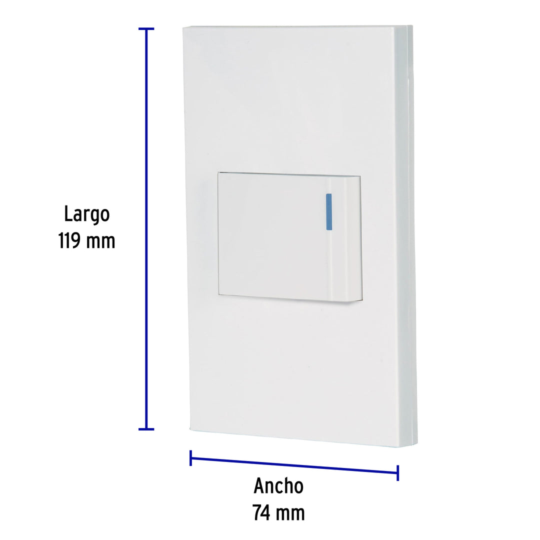 Placa Armada 1 Interruptor De 3VÍAS, 1.5MÓD, Española,blanco