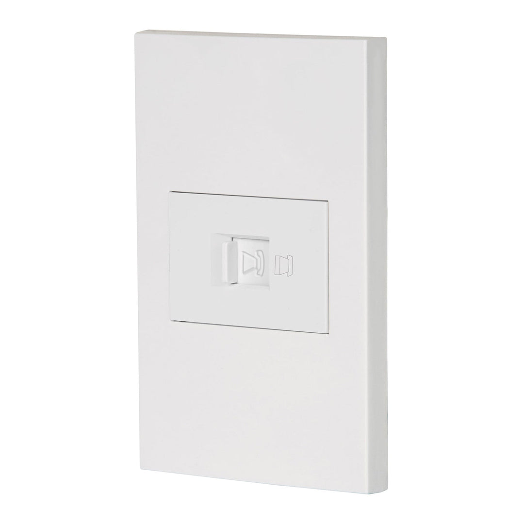 Placa Armada 1 Toma Para Teléfono, 1.5 Mod, Española, Blanco