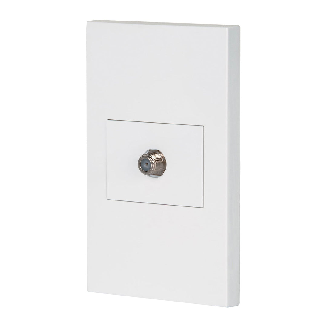 Placa Armada 1 Toma De Tv, 1.5 Módulos, Española, Blanco