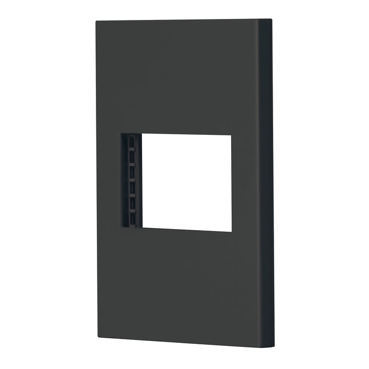Placa 1 Ventana, 1.5 Módulos, Línea Española, Color Negro