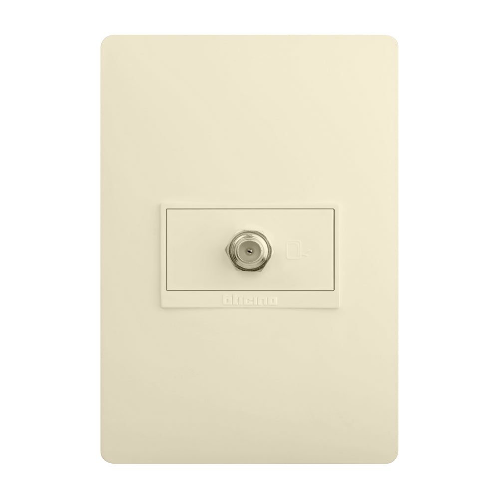 Placa Tv Marfil Luzica Bticino