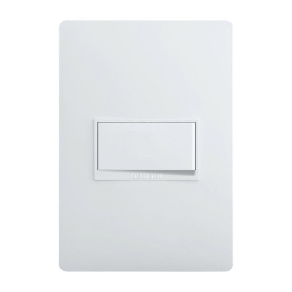 Placa Switch Sencillo Blanco Luzica 15AMP Bticino