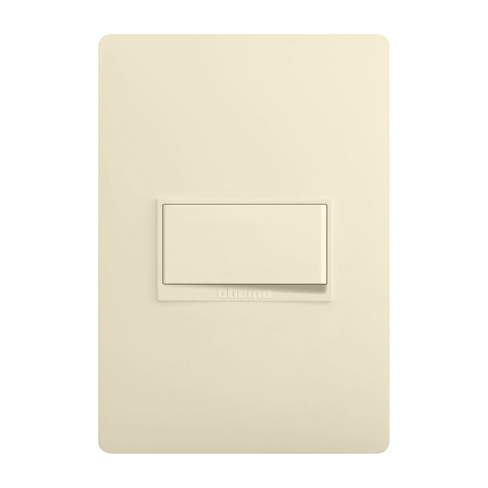 Placa Switch Sencillo 3 Vias Marfil Luzica 15AMP Bticino