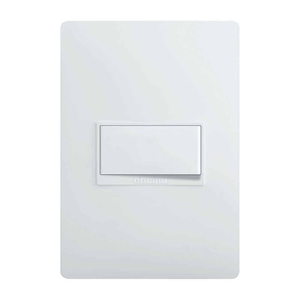 Placa Switch Sencillo 3 Vias Blanco Luzica 15AMP Bticino