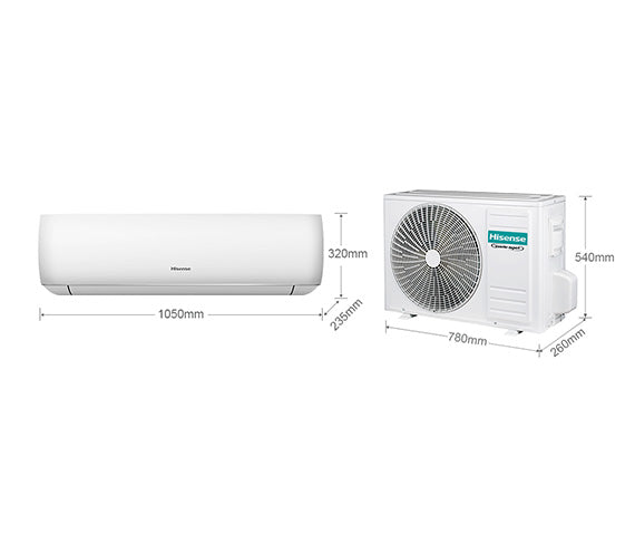 Sistema Aire Acondicionado 12KBTU 230/1 R410 Seer 17 Hisense